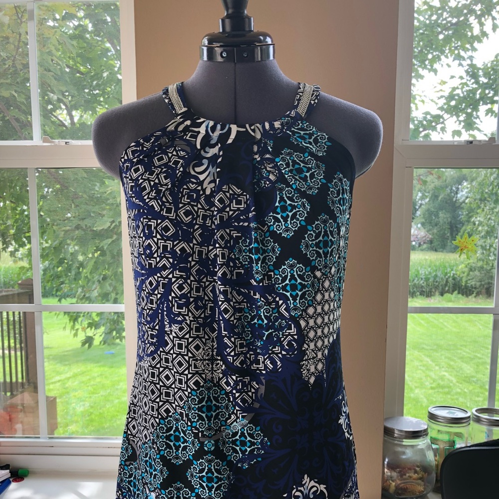 Tunic length halter style tank